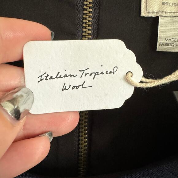 CLUB MONACO | Mavis Lightweight Wool Navy Blue Cocktail Dress Workwear  Size 12 - Picture 4 of 8